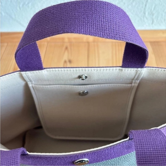 Herve Chapelier Tote Bag in Purple and Gray - Picture 9 of 15